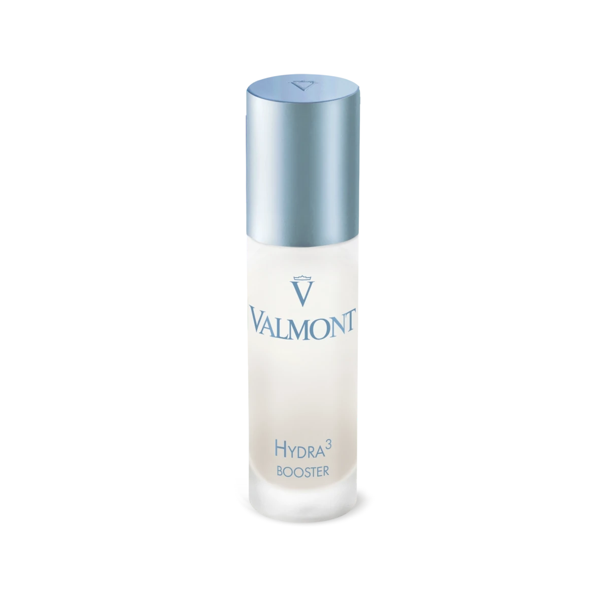 Valmont Hydra3 Booster bottle with silver cap on a white background