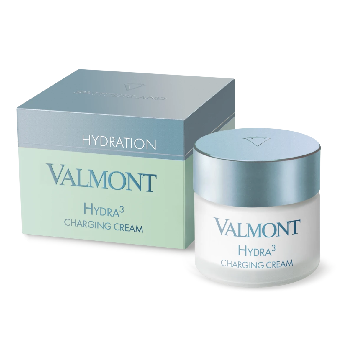 Valmont Hydra3 Charging Cream jar on a white background