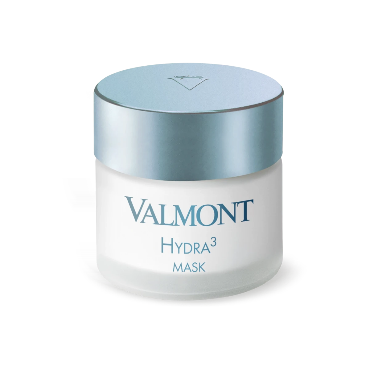 Valmont Hydra3 Mask jar with blue lid on a white background