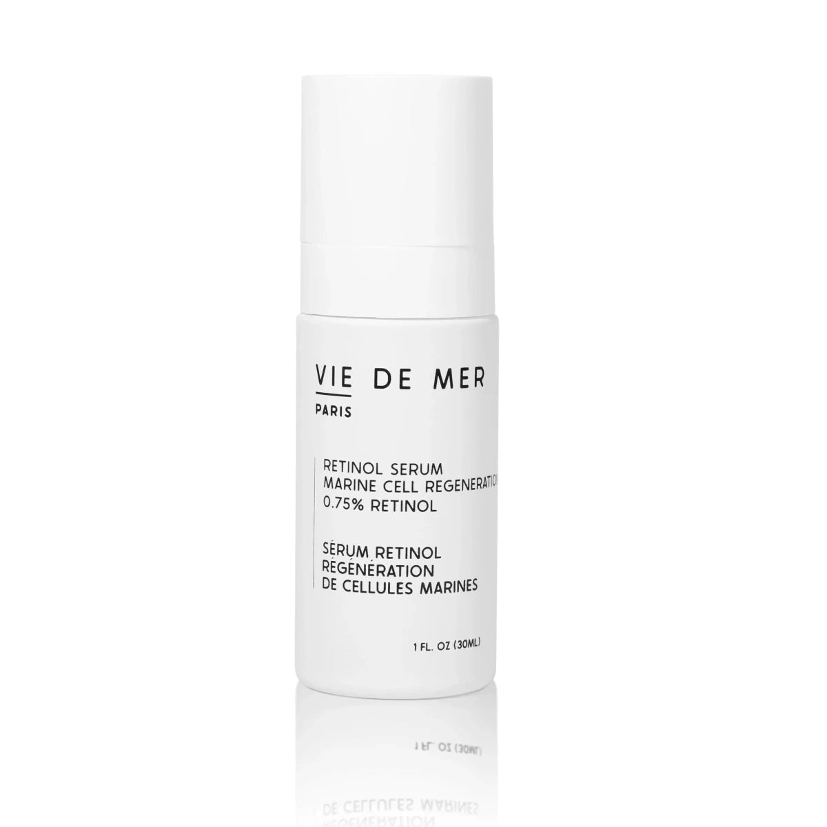 Vie de Mer skincare serum bottle on a white background